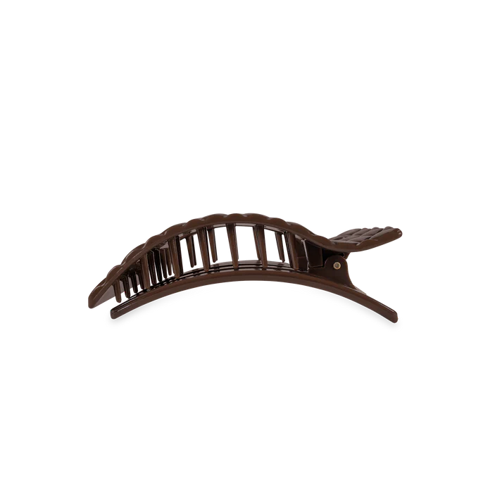 TELETIES Small Flat Rectangle Hair Clip – Strong Hold, No Snag