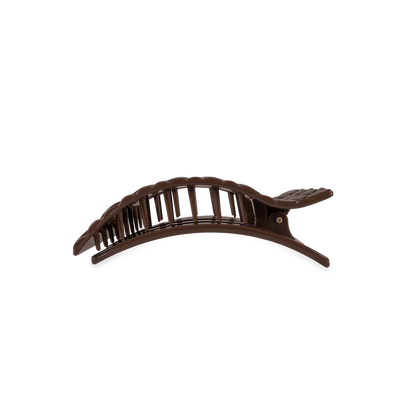 TELETIES Small Flat Rectangle Hair Clip – Strong Hold, No Snag