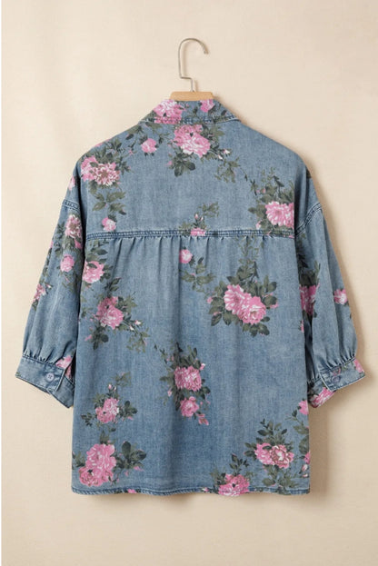 Bluebell Bloom Floral Babydoll Top