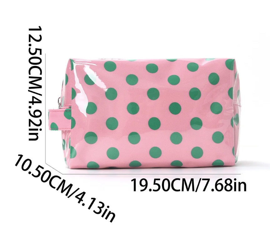 ~PREORDER ~ Polka Dot PVC Makeup Bag ~PREORDER ~