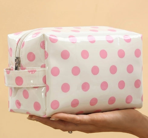 ~PREORDER ~ Polka Dot PVC Makeup Bag ~PREORDER ~