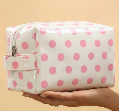 ~PREORDER ~ Polka Dot PVC Makeup Bag ~PREORDER ~