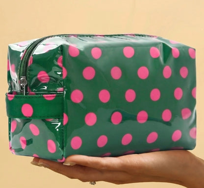 ~PREORDER ~ Polka Dot PVC Makeup Bag ~PREORDER ~