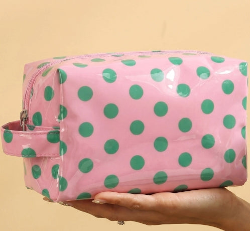 ~PREORDER ~ Polka Dot PVC Makeup Bag ~PREORDER ~