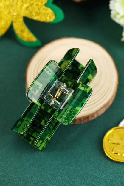 Lucky Shamrock Hair Claw Clip | Green St. Patrick’s Day Hair Accessory