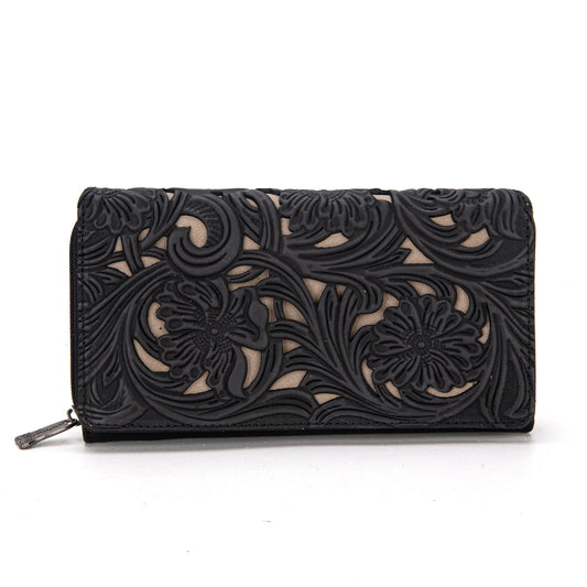 Trinity Ranch Floral Tooled Collection Wallet