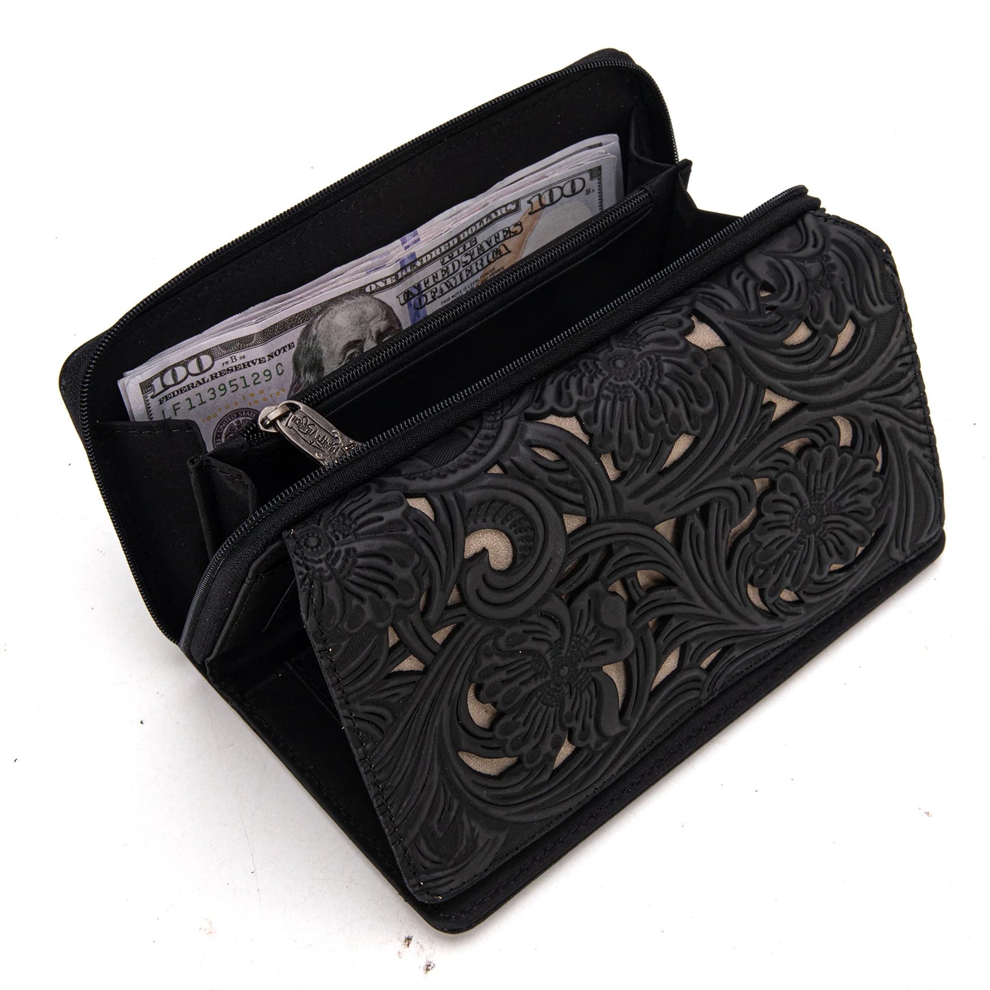 Trinity Ranch Floral Tooled Collection Wallet