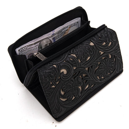 Trinity Ranch Floral Tooled Collection Wallet