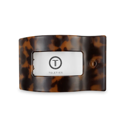 “Medium TELETIES flat rectangle hair clip for thick hair”

“Flat-back no-snag hair clip in stylish neutral”

“Comfortable claw clip with strong grip by TELETIES”