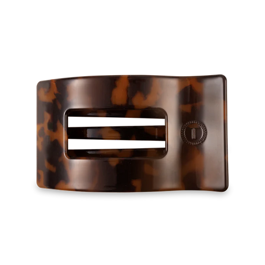 “Medium TELETIES flat rectangle hair clip for thick hair”

“Flat-back no-snag hair clip in stylish neutral”

“Comfortable claw clip with strong grip by TELETIES”