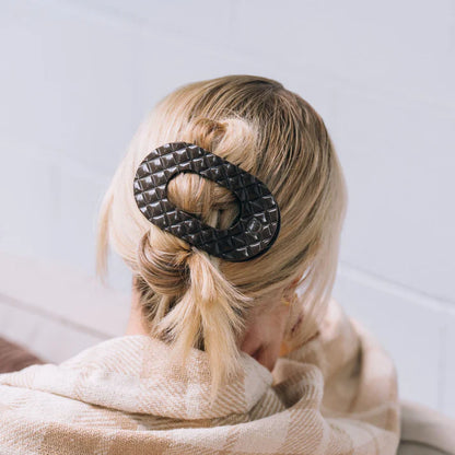 Large Flat Round Teleties Clip
