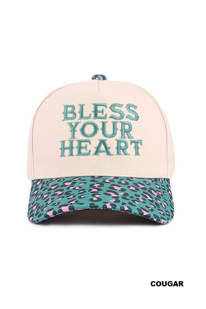 Bless Your Heart Two Tone Canvas Cap – Adjustable Boutique Baseball Hat