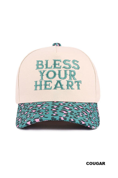 Bless Your Heart Two Tone Canvas Cap – Adjustable Boutique Baseball Hat