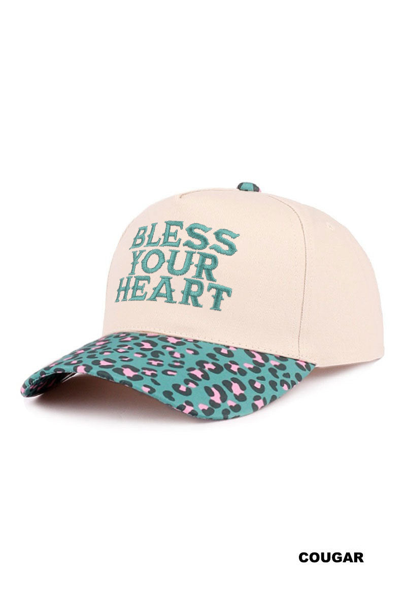 Bless Your Heart Two Tone Canvas Cap – Adjustable Boutique Baseball Hat