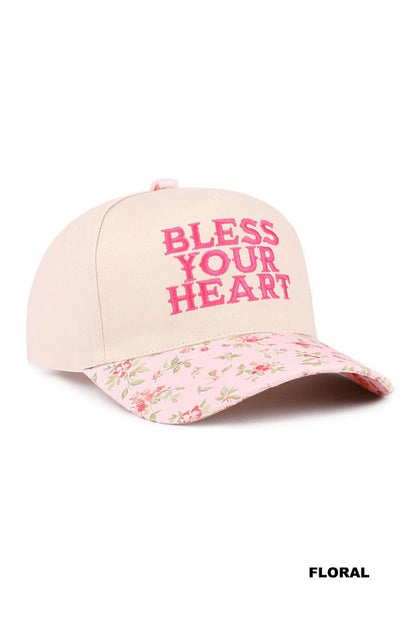 Bless Your Heart Two Tone Canvas Cap – Adjustable Boutique Baseball Hat