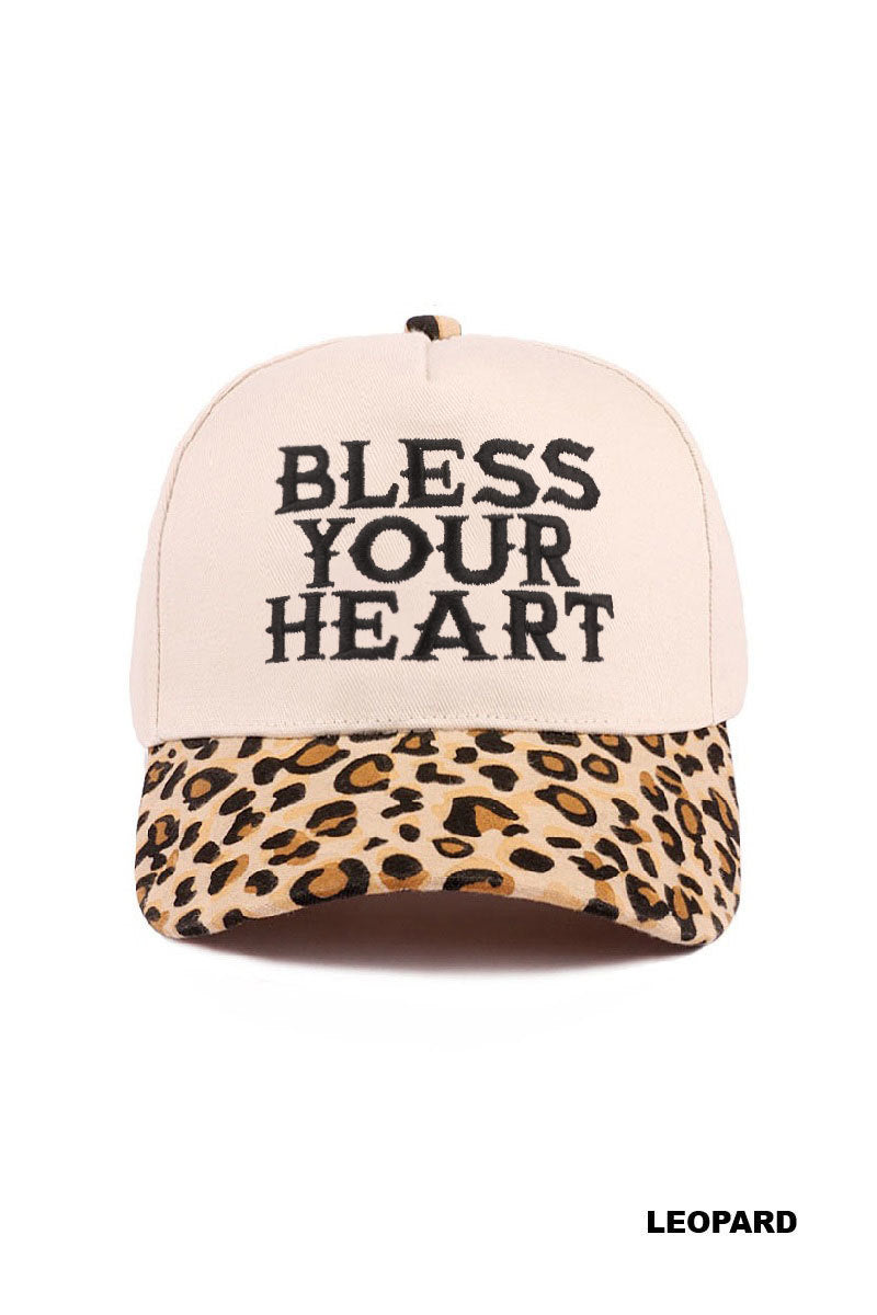 Bless Your Heart Two Tone Canvas Cap – Adjustable Boutique Baseball Hat