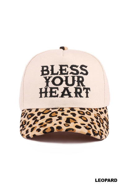 Bless Your Heart Two Tone Canvas Cap – Adjustable Boutique Baseball Hat