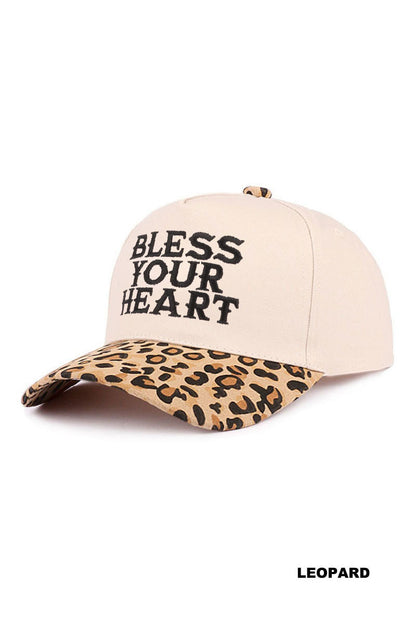 Bless Your Heart Two Tone Canvas Cap – Adjustable Boutique Baseball Hat