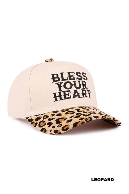 Bless Your Heart Two Tone Canvas Cap – Adjustable Boutique Baseball Hat