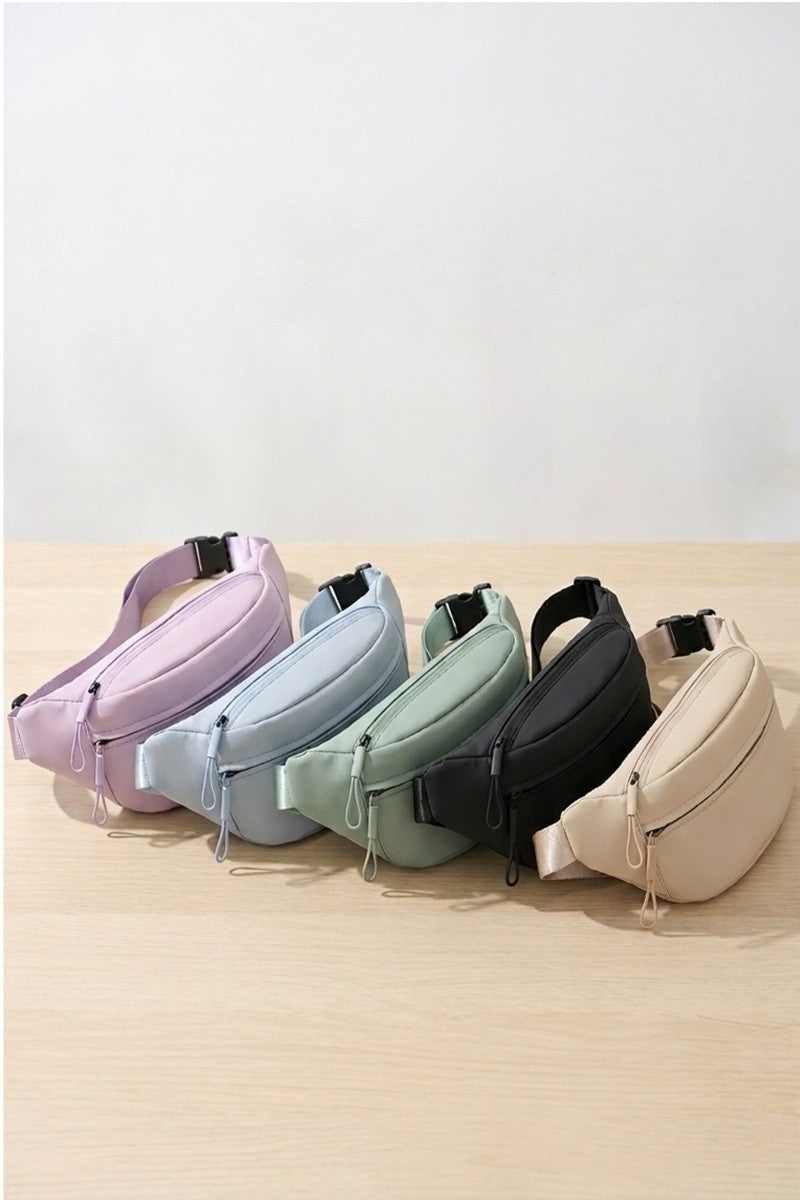 Zip & Go Double Zipper Crossbody Fanny Pack