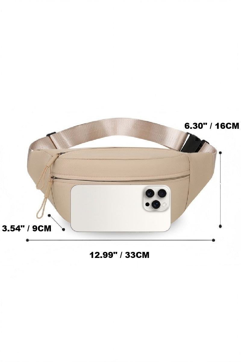 Zip & Go Double Zipper Crossbody Fanny Pack