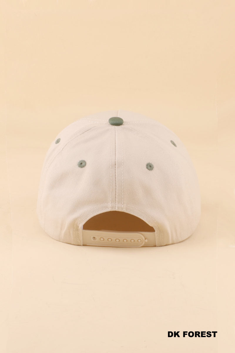 Wildflower Two-Tone Snapback Hat | Dark Forest Floral Embroidered Cap