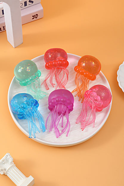 Glitter Jellyfish Squish Toy | Colorful Jelly Squish Fidget Toy