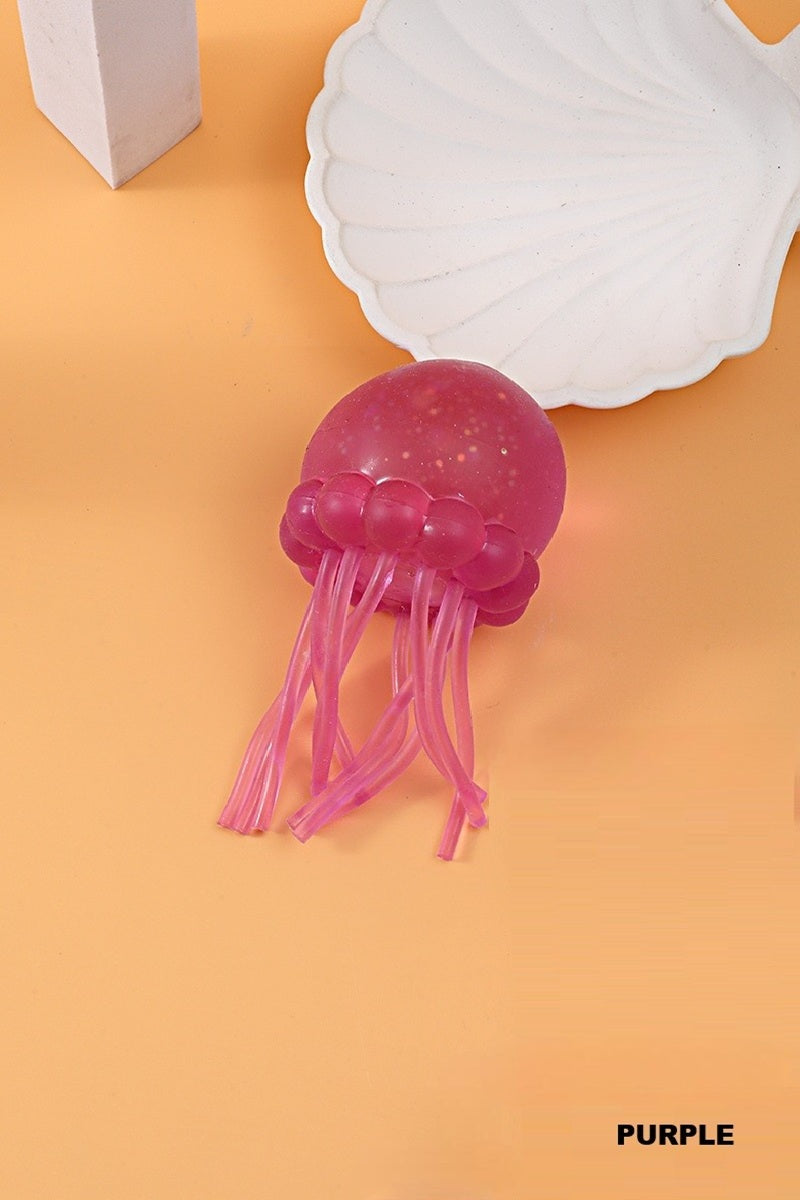 Glitter Jellyfish Squish Toy | Colorful Jelly Squish Fidget Toy