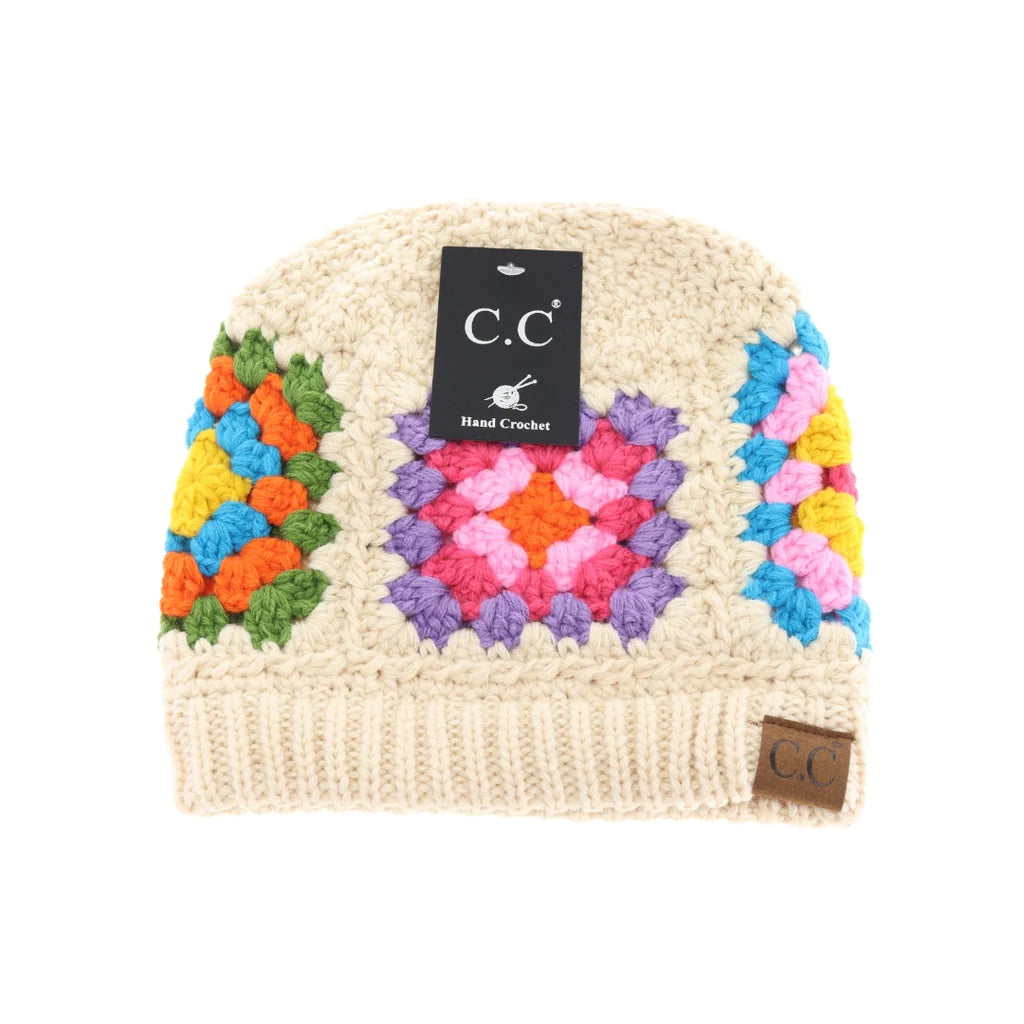 Multi Color Crochet Beanie HAT7393