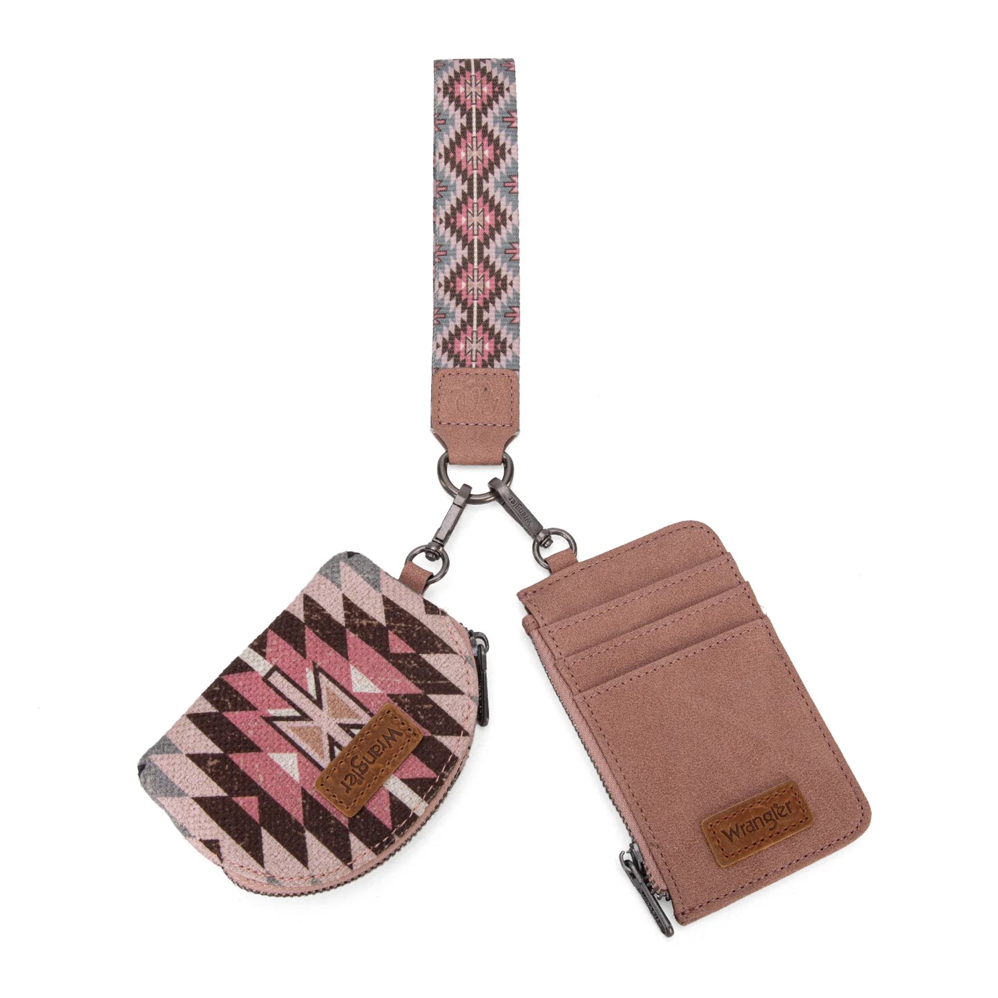 Wrangler Southwestern Art Print Dual Pouch Wristlet -