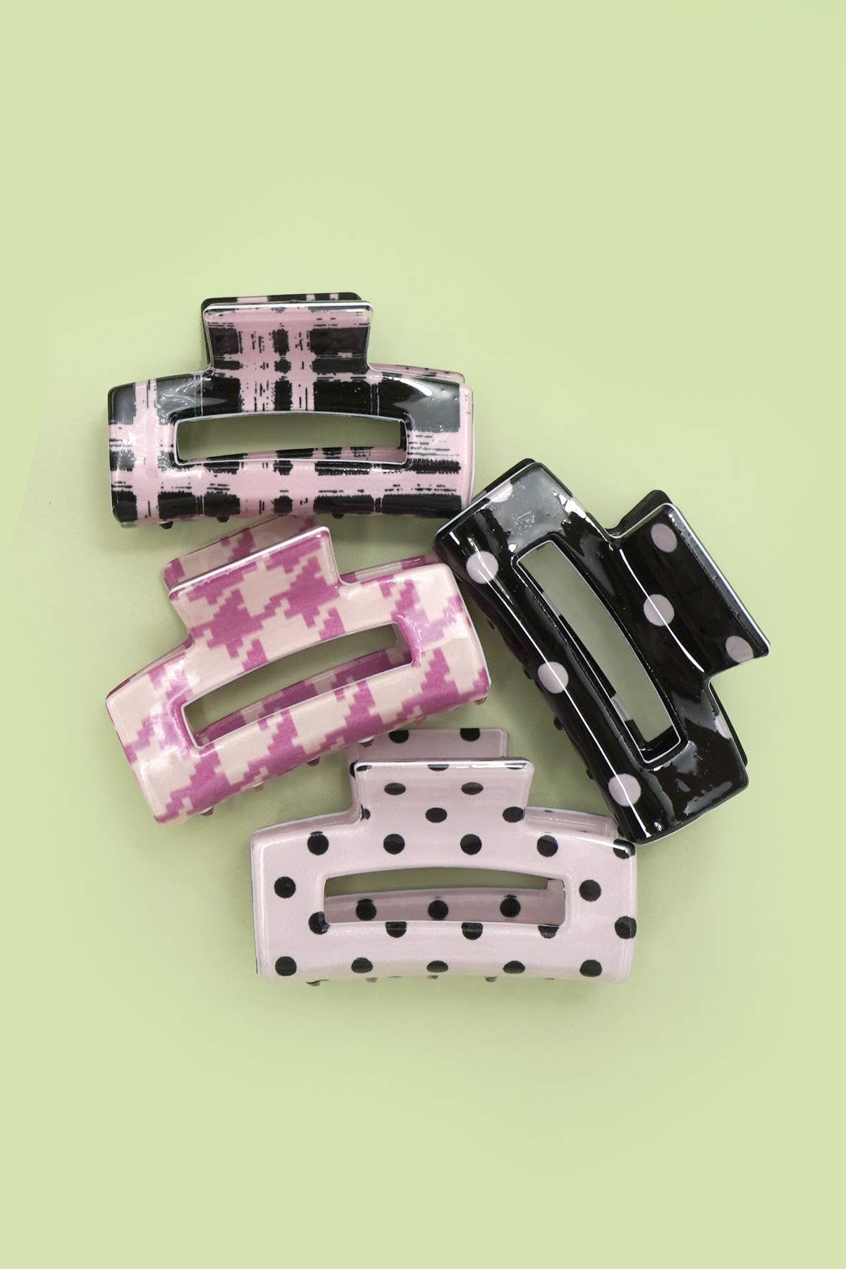 Sweet Check Mini Claw Clip Set | Checker & Strawberry Hair Clips