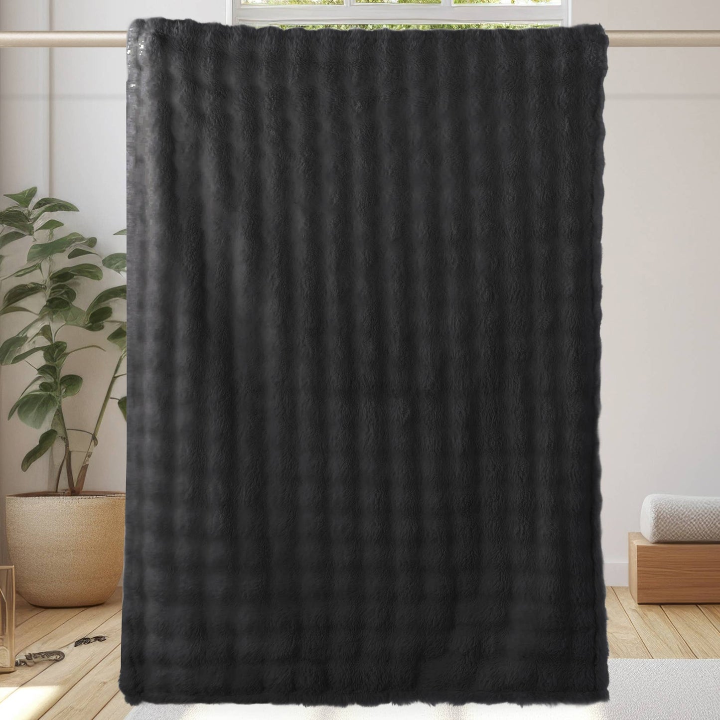 Features:

🖤 Ultra-soft faux fur for a rich, cozy feel
🐻 Plush texture that adds warmth and style
🛋️ Perfect for couches, beds, and layering
✨ Sleek black color for a modern, elevated look
❄️ Ideal for chilly nights and year-round comfort
🎁 Makes a perfect gift (or keep it for yourself 😉)

Size:

50" x 70"

Materials:

Faux fur plush fabric