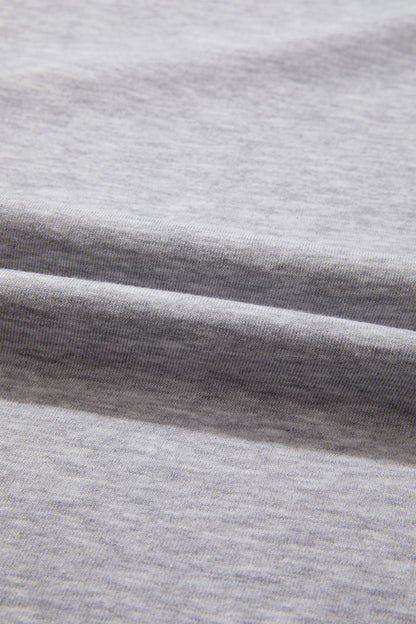 ~PREORDER ~ Light Grey Sporty Patchwork Oversize Tee ~PREORDER ~