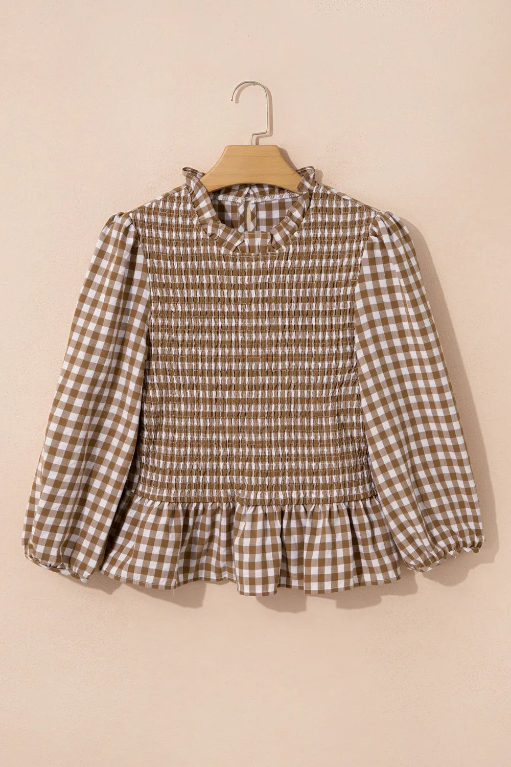 ~PREORDER~ Sweet on Gingham Shirred Peplum Top ~PREORDER~