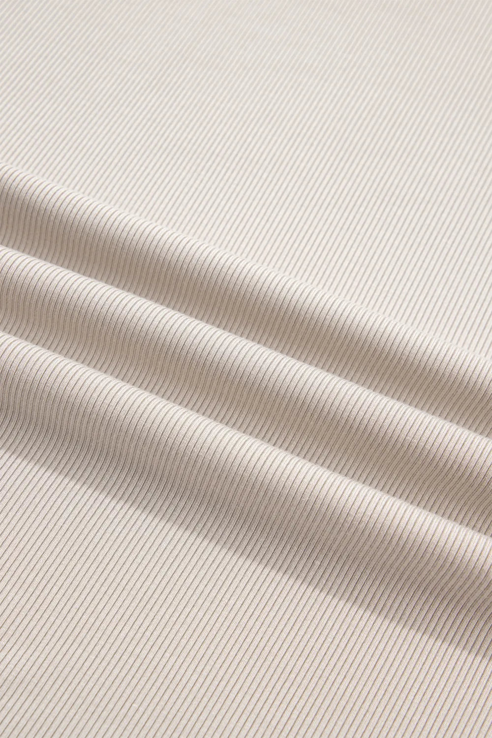 ~PREORDER~ Soft Ruffle Ribbed Long Sleeve Top – Beige ~PREORDER~