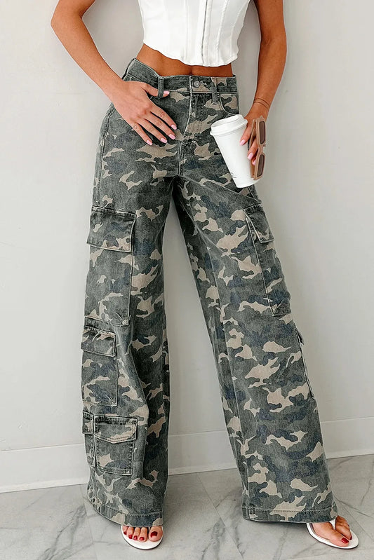 ~PREORDER~ Into the Wild Camo Cargo Wide Leg Pants ~PREORDER~