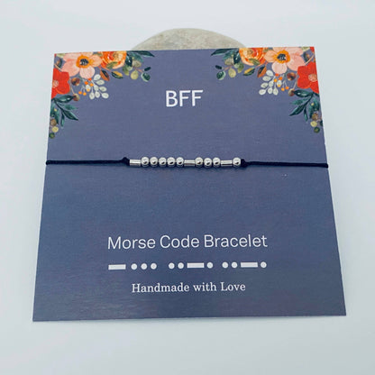 Multi style Morse Code Stretch Bracelets