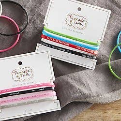 Threads of Faith Fearless Silicone Bracelet Set | 4-Pack Christian Stretch Bracelets