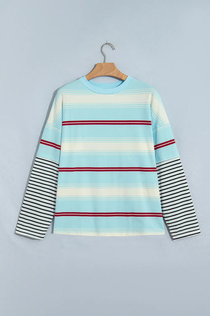 ~PREORDER~ Boardwalk Blues Mixed Stripe Layered Look Top ~PREORDER~