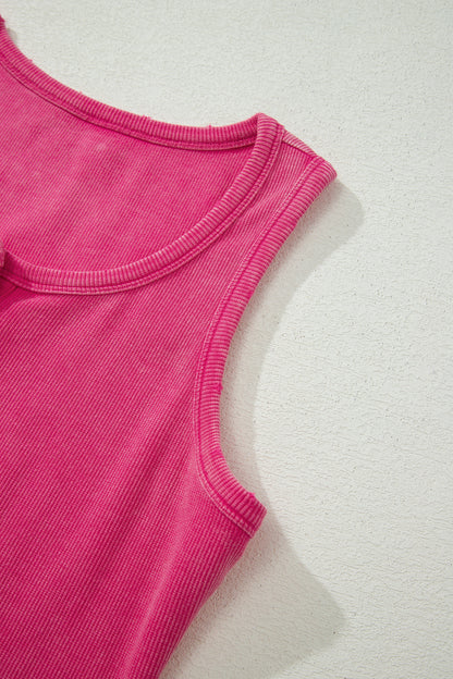 ~PREORDER~ Vintage Distressed Ribbed Mineral Wash Tank Top ~PREORDER~