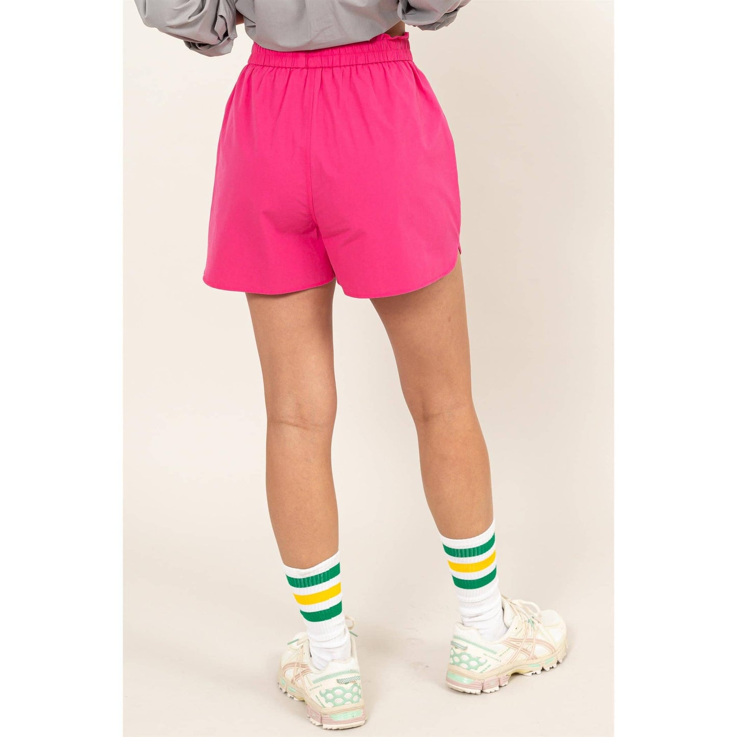 Easy Days Poplin High Waist Shorts by Double Zero
