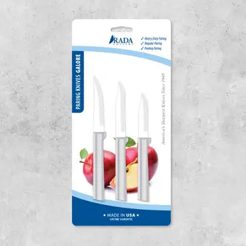 “Paring Knives Galore ProPack 4-piece paring knife set in bamboo tray”

“Stainless steel utility knives organized in compact bamboo storage”

“Kitchen prep knife set with ergonomic handles and neat storage”