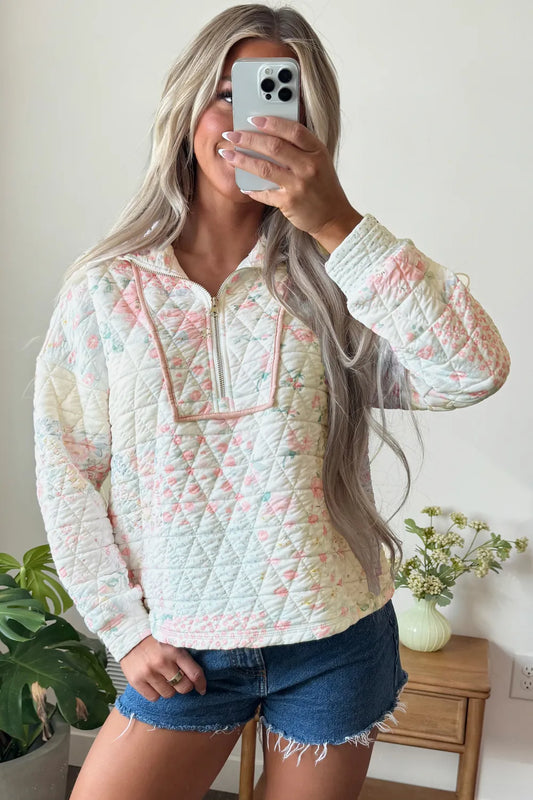~PREORDER~ Rose Garden Patchwork Quilted Pullover ~PREORDER~