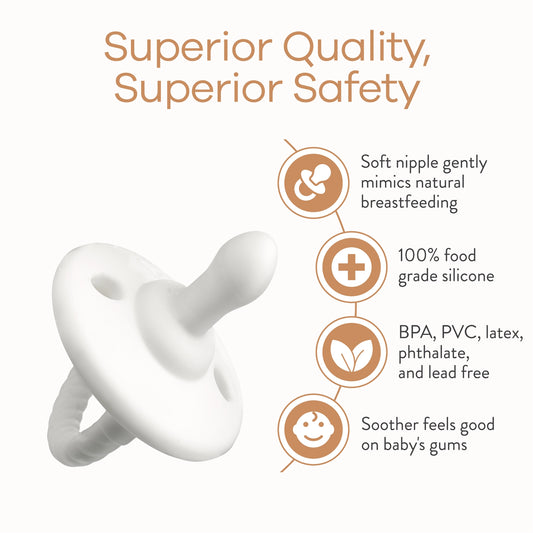 4‑Pack Baby Pacifiers | Soft Silicone Orthodontic Pacifiers Set