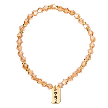 Purposeful Promises Glass Bead Bracelet | Assorted Scripture Bracelet