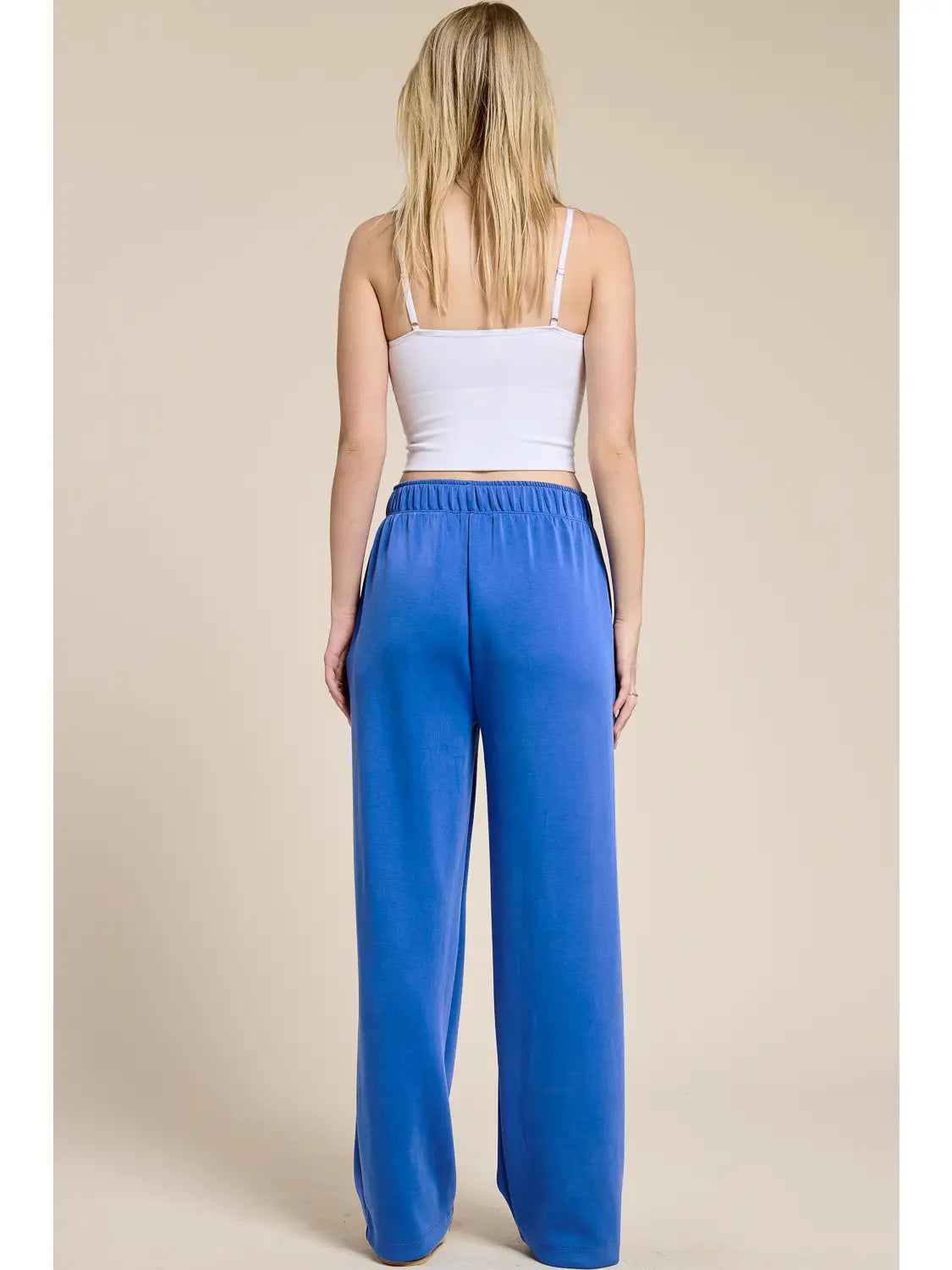 The Margo Scuba Wide Leg Pants – Pull-On Scuba Knit Boutique Lounge Trousers