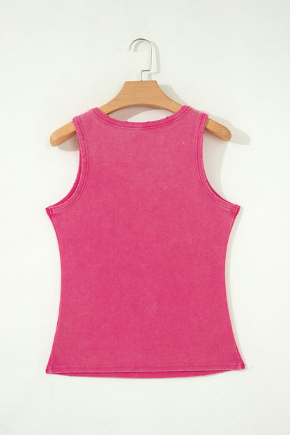 ~PREORDER~ Vintage Distressed Ribbed Mineral Wash Tank Top ~PREORDER~