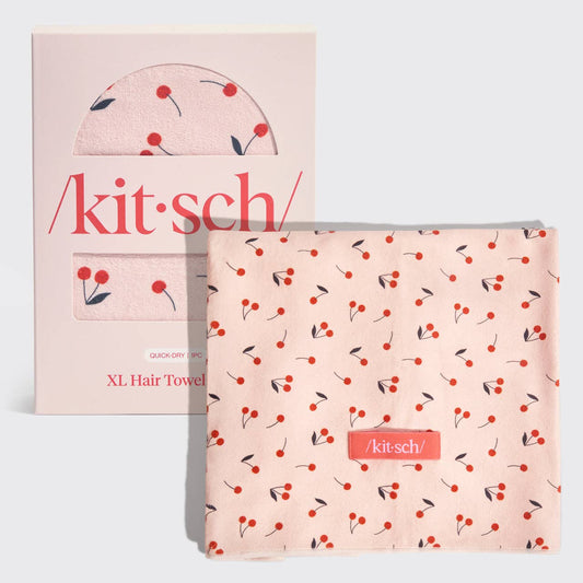 “XL cherry print hair towel wrap microfiber absorbent spa wrap”
“Cherry pattern oversized hair wrap with secure button loop”
“Soft microfiber hair towel wrap designed for fast drying”