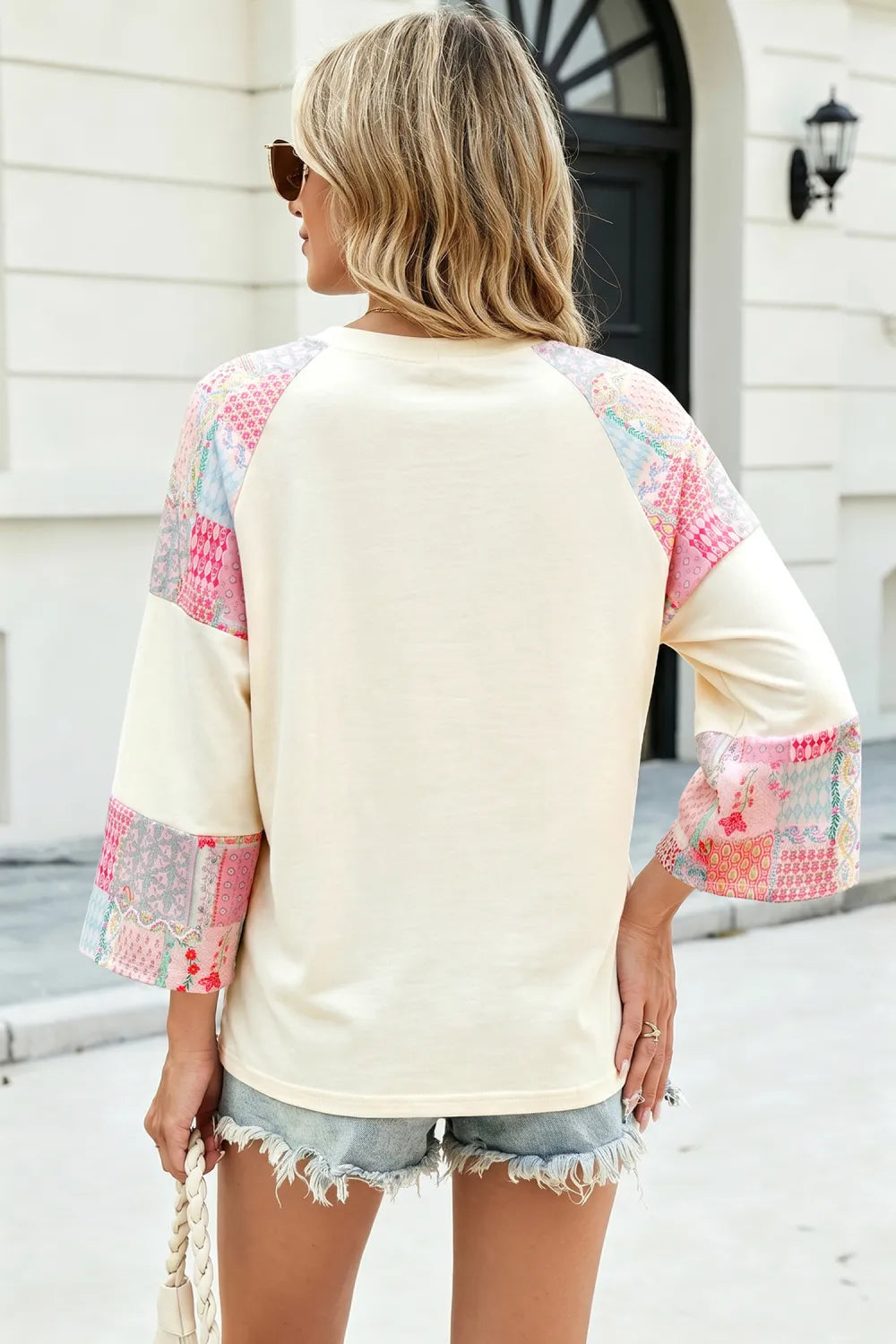 Blush Bloom Patchwork Butterfly Top