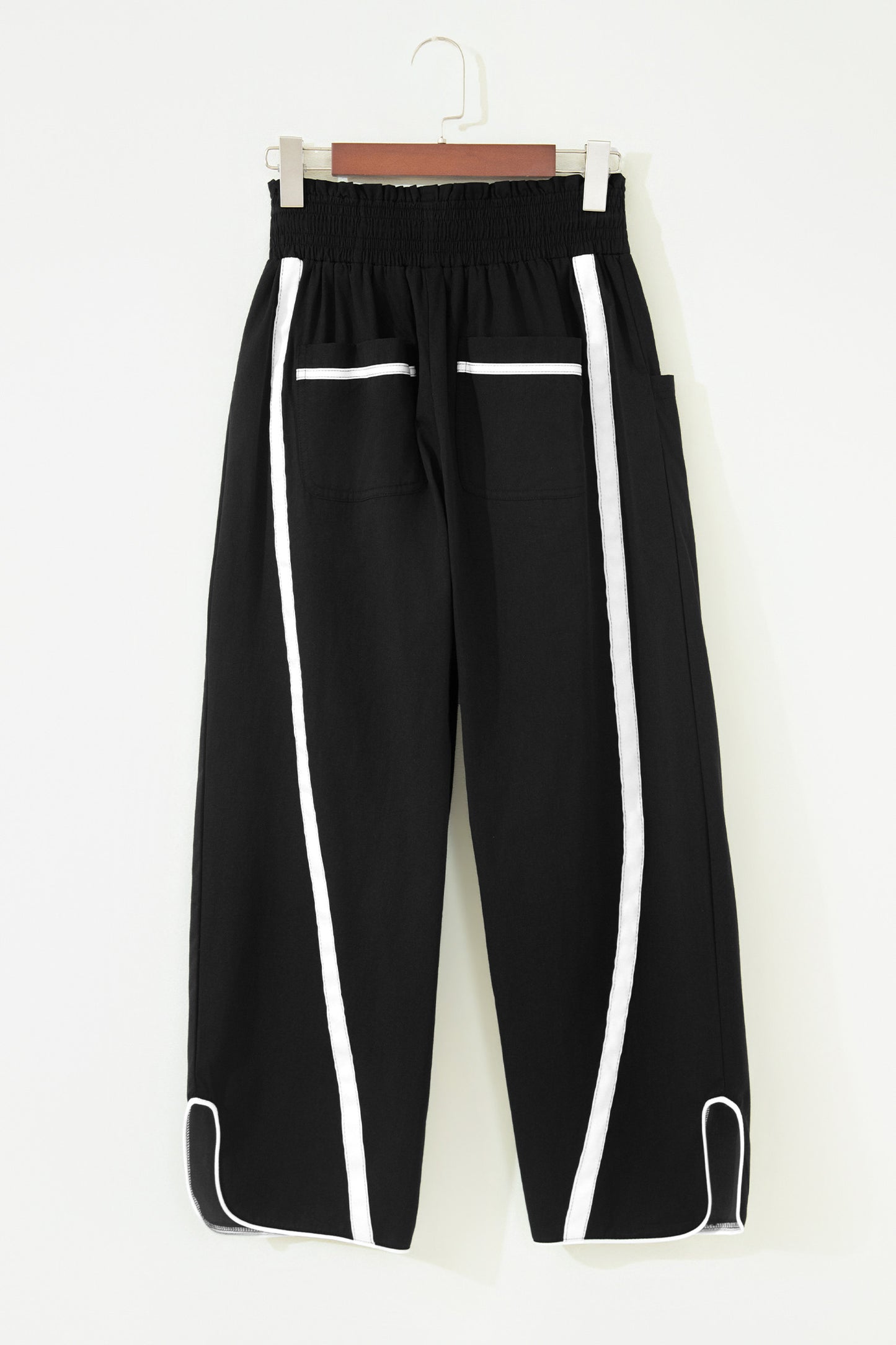 ~PREORDER ~ Sporty Stripe Smocked Waist Cropped Pants ~PREORDER ~